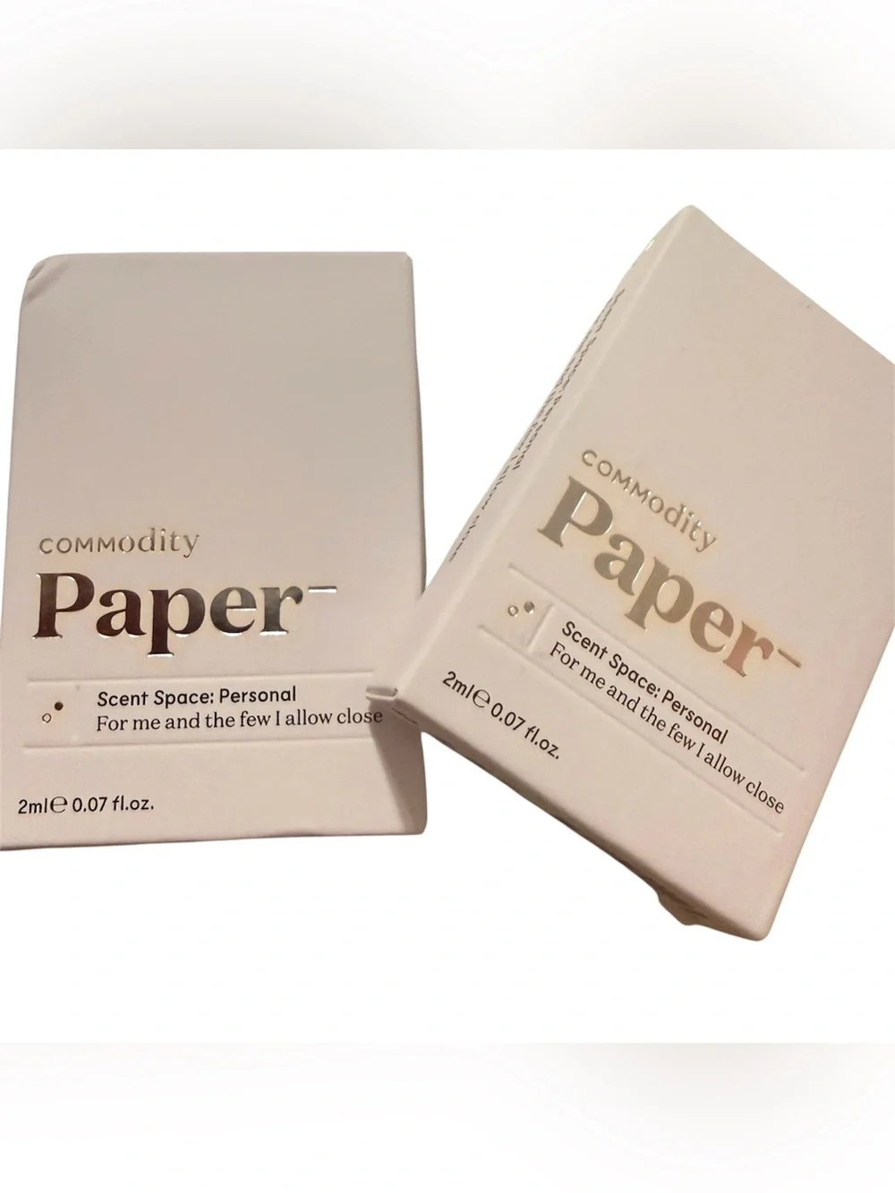 COMMODITY FRAGRANCES Paper Personal, 2ml each, Lot of 2, New in Box
